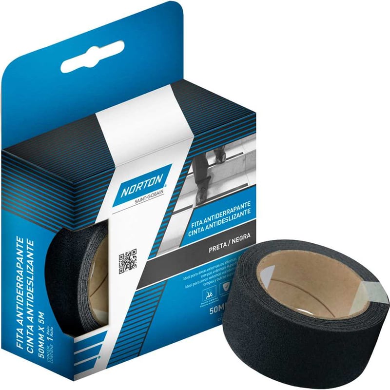 Fita antiderrapante, 50 mm x 5 m, preta, Q121