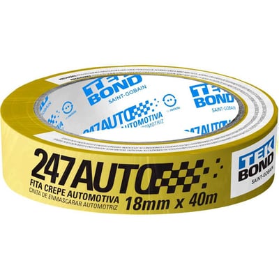 Fita crepe automotiva, 18 mm x 40 m, amarela, 17000018915
