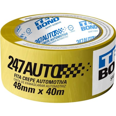 Fita crepe automotiva, 48 mm x 40 m, amarela, 17000018917