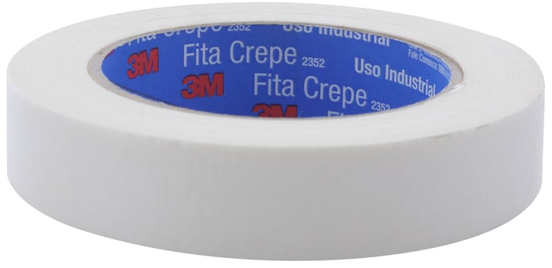 Fita crepe 18 mm x 50 m, uso industrial