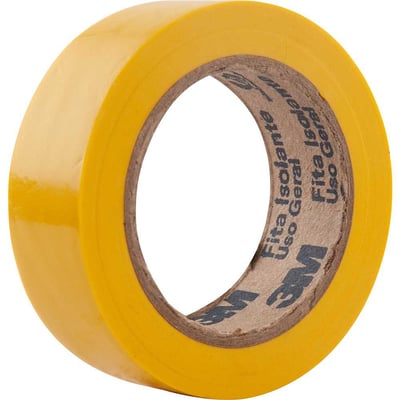Fita isolante amarela, 18 mm x 10 m, Imperial Cores, HB004297949