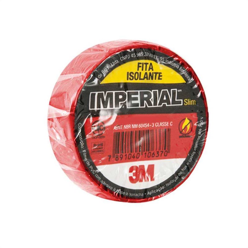 Fita isolante vermelha, 18 mm x 20 m, Imperial Colors, HB004298129