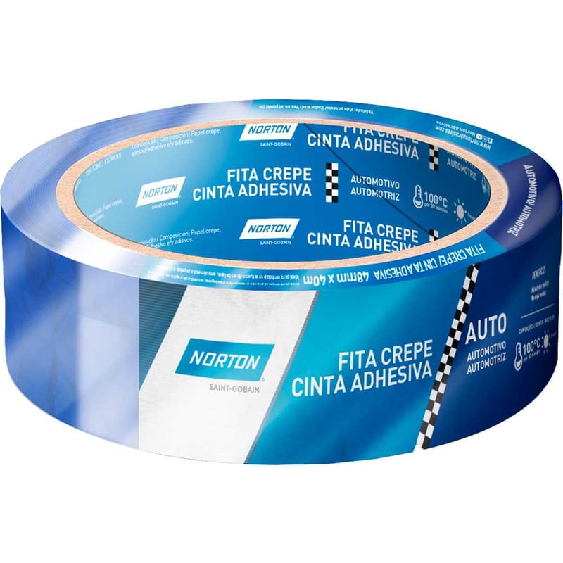 Fita crepe automotiva, 48 mm x 40 m, azul