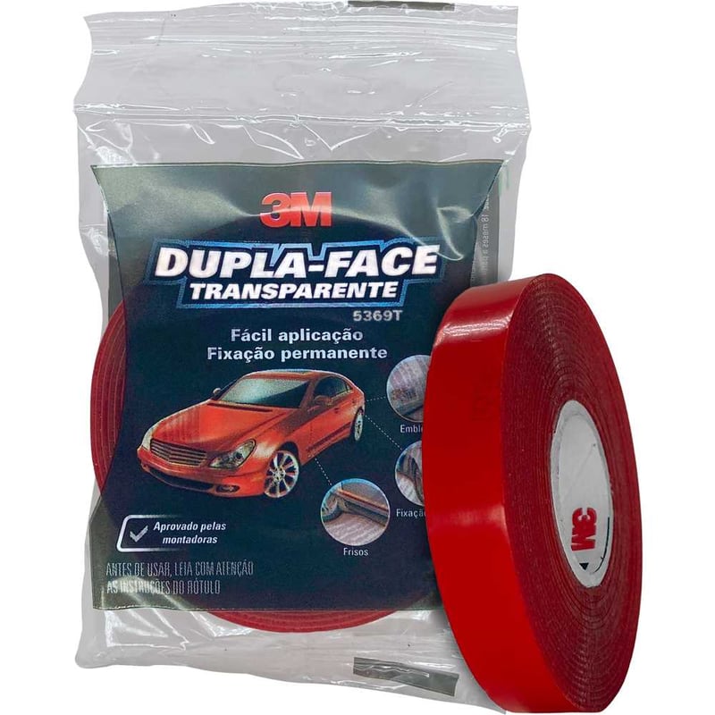 Fita dupla face transparente, 9,5 mm x 20 m