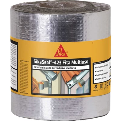 Fita adesiva alumínio impermeável 100 mm x 10 m, Sikaseal 423 770923