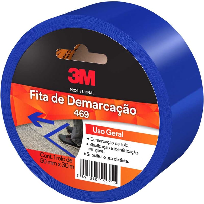 Fita de Demarcação solo, azul, 50 mm x 30 m