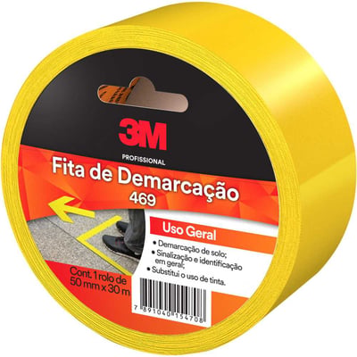 Fita de Demarcação solo, amarela, 50 mm x 30 m
