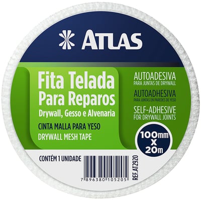 Fita telada para reparos em drywall, 100 mm x 20 m