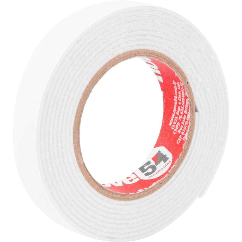 Fita dupla face, espuma, 12 mm x 1,5 m