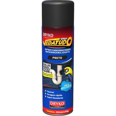 Spray preto impermeabilizante, 400 ml