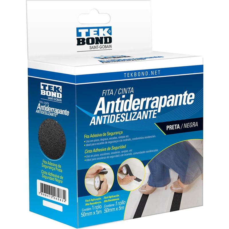 Fita antiderrapante, 50 mm x 5 m, preta, 21161050501