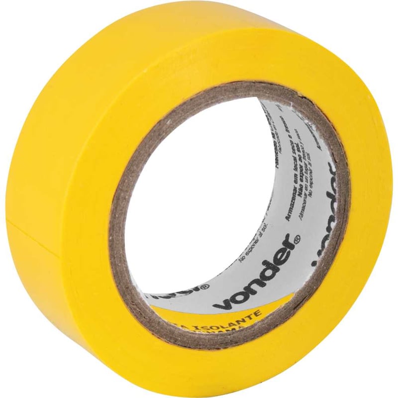 Fita isolante, 19 mm x 10 m, amarela