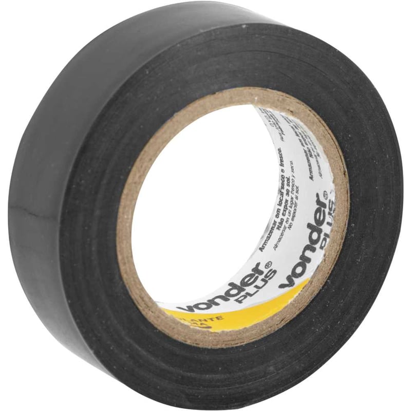 Fita isolante, 19,0 mm x 10 m, preta, VONDER PLUS