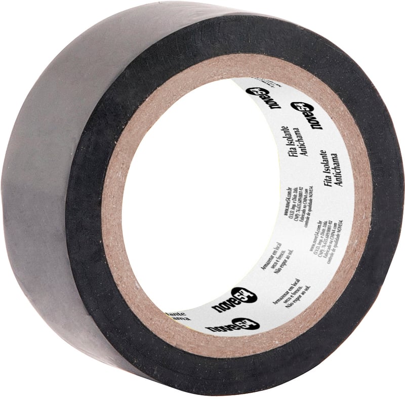 Fita isolante, 19,0 mm x 10 m, preta