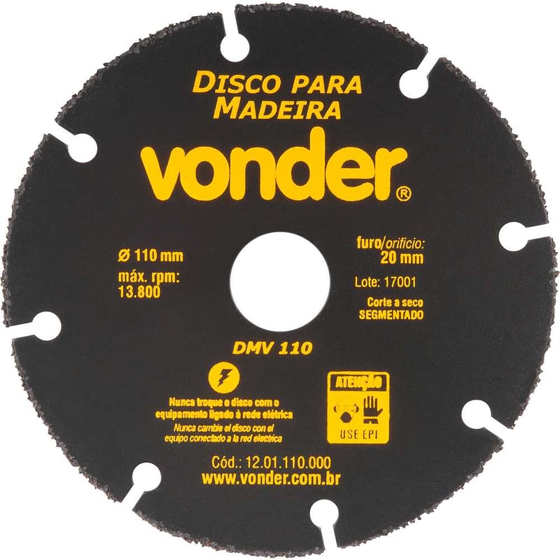 Disco de corte para madeira 110 mm