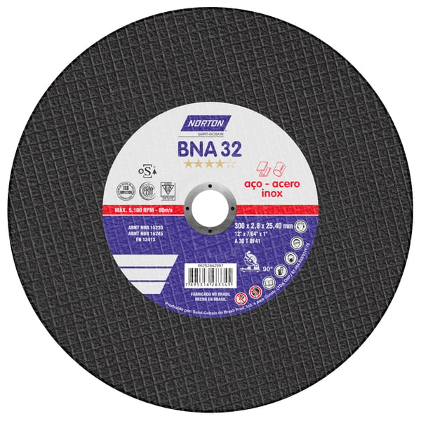 Disco de corte 300 mm x 2,8 mm x 25,4 mm, BNA32