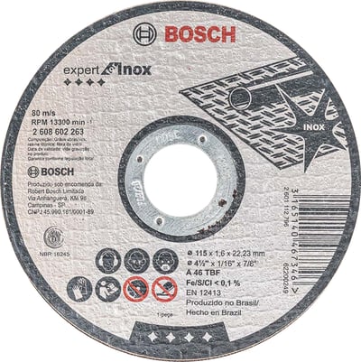 Disco de corte 115 mm x 1,6 mm x 22,23 mm, IND 40