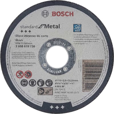 Disco de corte 115 mm x 2,5 mm x 22,23 mm 2608603164