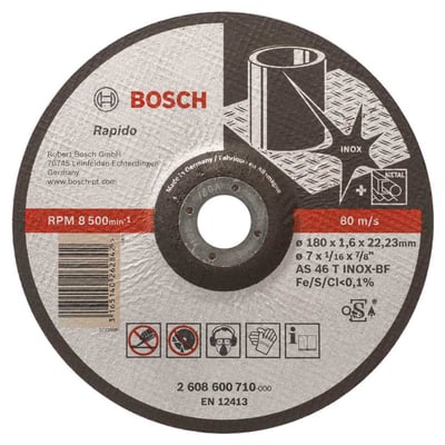 Disco de corte 180 mm x 1,6 mm x 22,23 mm 2608600710