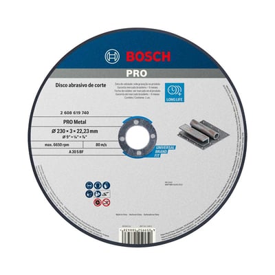 Disco de corte 230 mm x 3 mm x 22,23 mm, 2 608 619 740