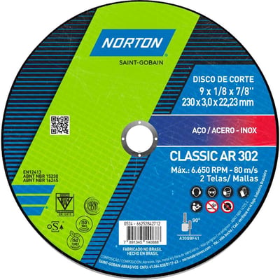 Disco de corte, 230 mm x 3 mm x 22,23 mm, Classic