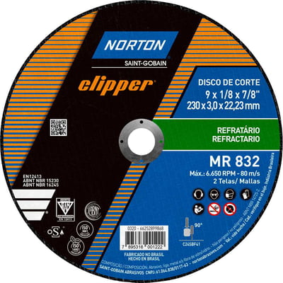 Disco de corte 230 mm x 3,0 mm x 22,23 mm, MR832