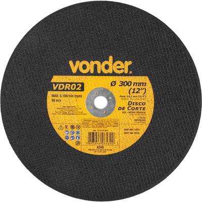Disco de corte 300 mm x 3,2 mm x 19,10 mm VDR02