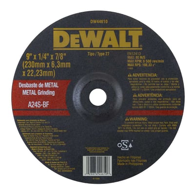Disco de desbaste 230,0 mm x 6,3 mm x 22,23 mm