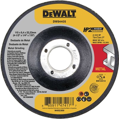 Disco de desbaste 115,0 mm x 6,4 mm x 22,23 mm, HP2 High Performance