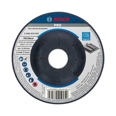 Disco de desbaste 115,0 mm x 6,0 mm x 22,23 mm
