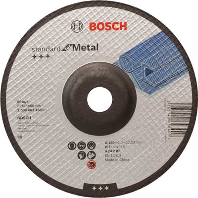 Disco de desbaste 180,0 mm x 6,0 mm x 22,23 mm, Standard metal