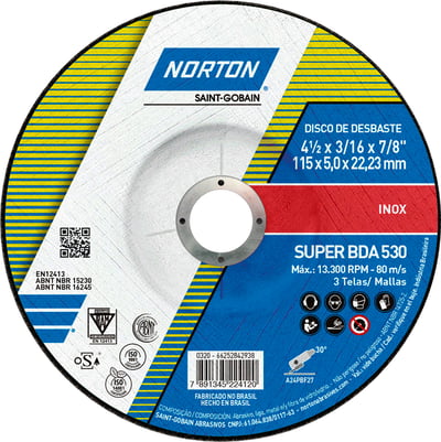 Disco de desbaste 115 mm x 5,0 mm x 22,23 mm, BDA530