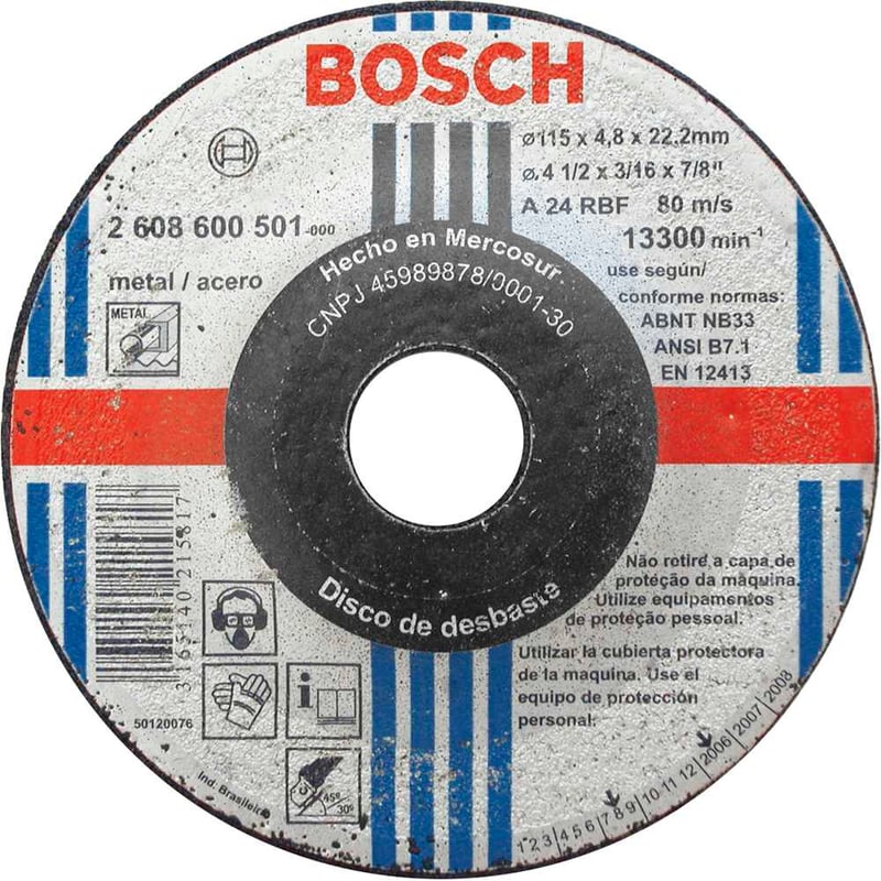 Disco de desbaste 115,0 mm x 4,8 mm x 22,23 mm, Expert