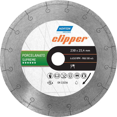 Disco de corte diamantado, 230 mm x 25,4 mm, Clipper Supreme