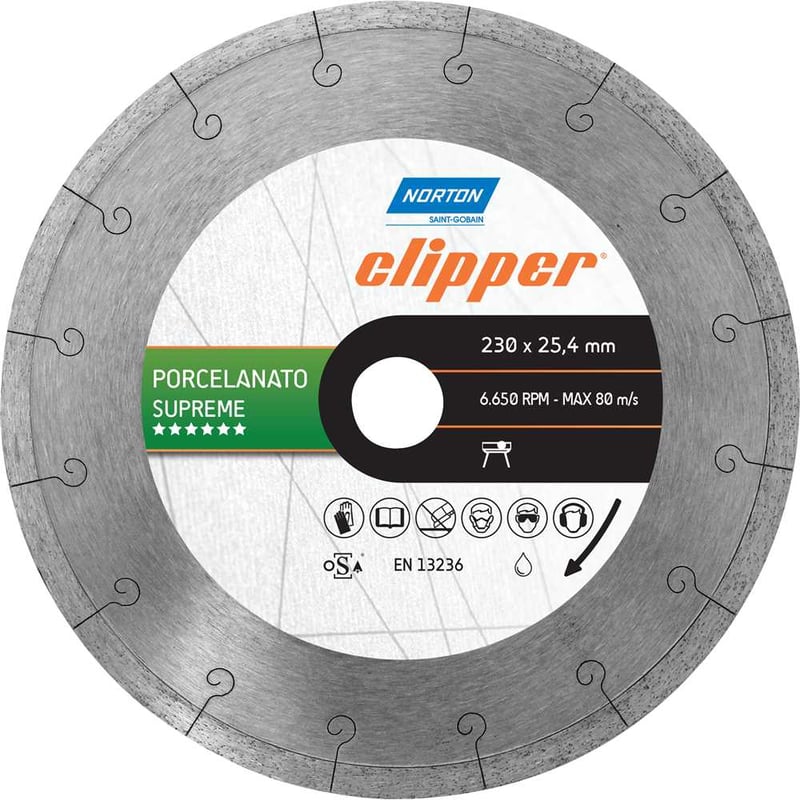 Disco de corte diamantado, 230 mm x 25,4 mm, Clipper Supreme