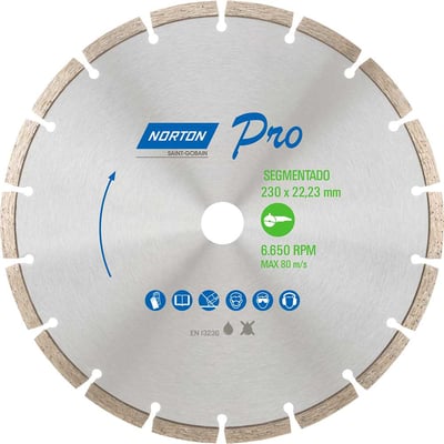 Disco de corte diamantado, 230 mm x 22,2 mm, segmentado, 70184645810