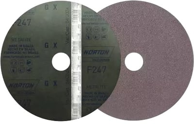 Disco de lixa com costado de fibra para metal e PVC, 180 mm, grão 16