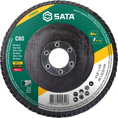 Flap-disc, disco de desbaste/acabamento, 4.1/2" - 115 mm, cônico, grão 60
