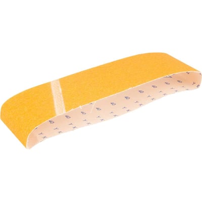 Cinta de lixa, 75 mm x 610 mm, grão 40, costado de pano, para madeiras maciças e laminadas