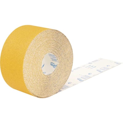 Rolo de lixa para madeira, 120 mm x 45 m, grão 120, costado de papel reforçado