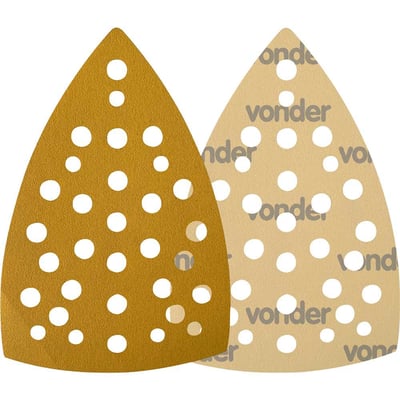 Lixa triangular com costado em papel com fibra de poliéster, 158 mm x 158 mm x 103 mm, grão 60, embalagem com 10 peças