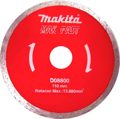 Disco de corte diamantado, 110 mm, liso, MAK FAST