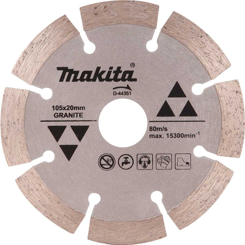 Disco de corte diamantado, 105 mm x 20 mm, segmentado, D-44351
