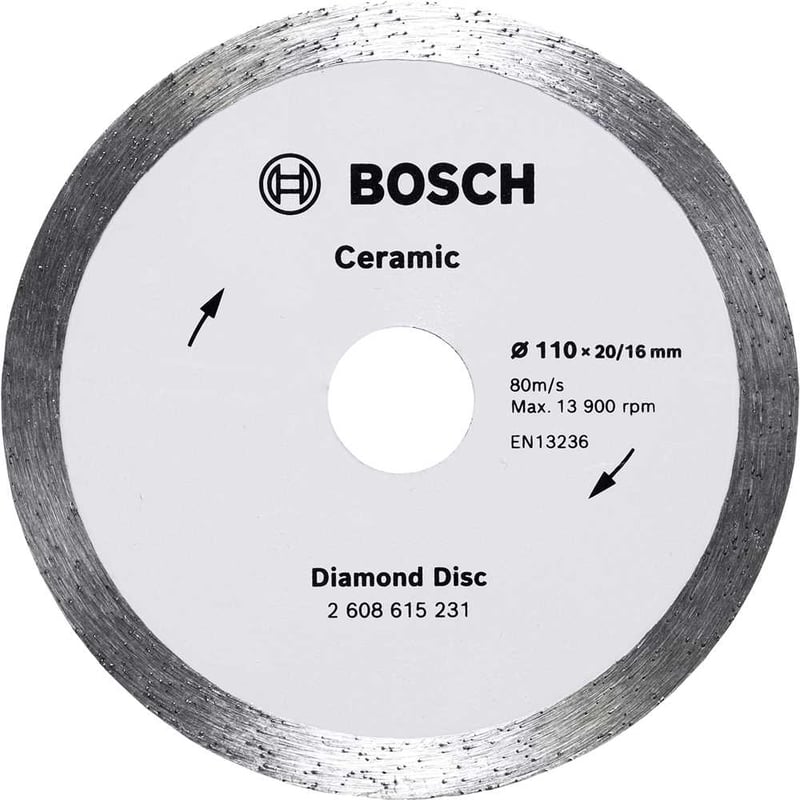 Disco de corte diamantado, 110 mm, CERAMIC LISO, 2 608 615 231 BOSCH.