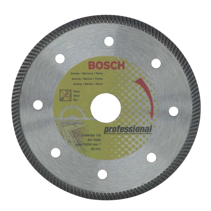 Disco de corte diamantado, 125 mm x 20 mm, Expert Turbo, 2608602138/2608602714