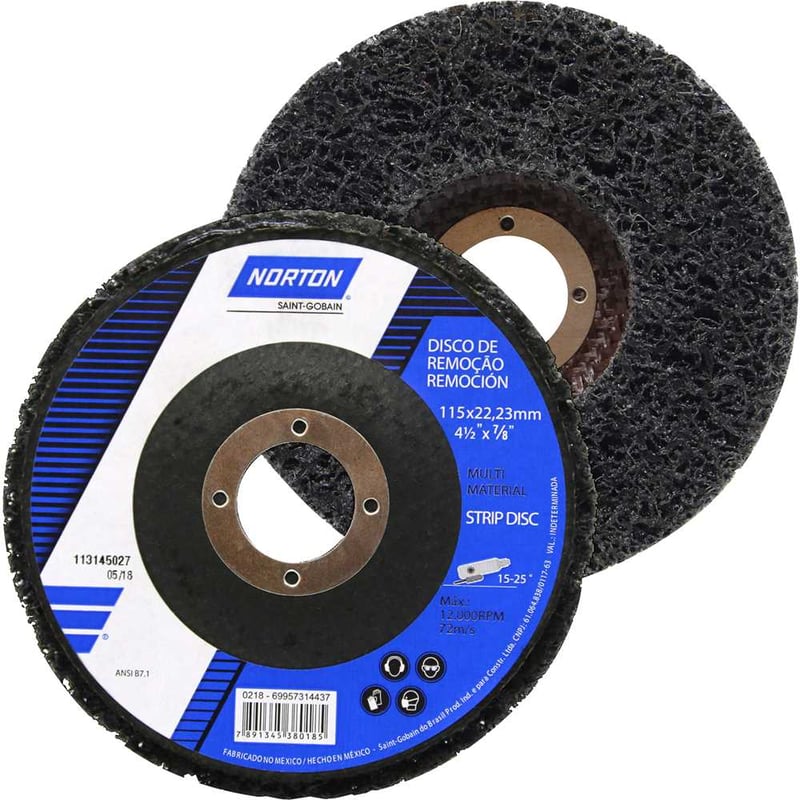 Disco de fibra Strip Disc, 115,0 mm x 22 mm, preto