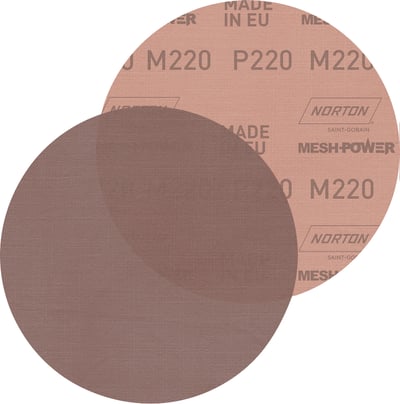 Disco de lixa telado com costado em pluma, 152 mm, grão 220, M220 MESHPOWER