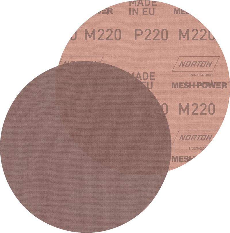 Disco de lixa telado com costado em pluma, 152 mm, grão 220, M220 MESHPOWER