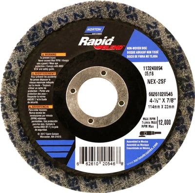 Disco para polimento, flap Rapid Blend, perfil reto, 4 1/2" (115 mm X 22 mm), 66261020546