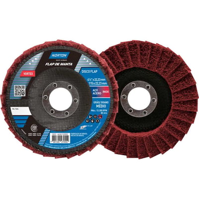 Disco para desbaste e acabamento, flap BEAR TEX, perfil cônico, 4 1/2" (115 mm x 122 mm), 66261122503